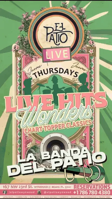 Live Hits Wonders Thursdays EL PATIO WYNWOOD